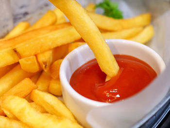 Close-up of served food on plate