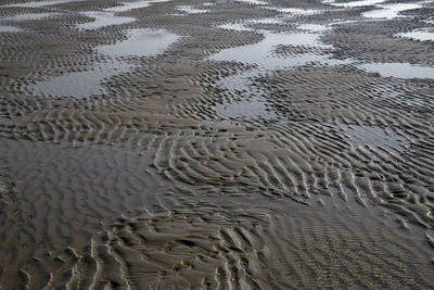 Full frame shot of wet sand