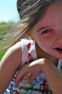 Girl looking down