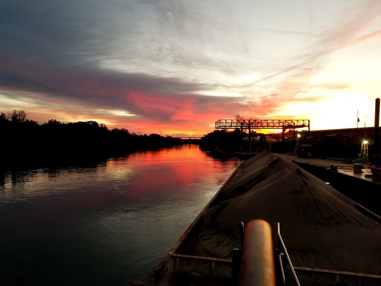 SCENIC VIEW OF LAKE DURING SUNSET