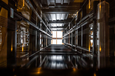 Empty corridor in building