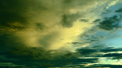 Low angle view of storm clouds in sky