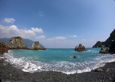 Scenic view of sea against sky