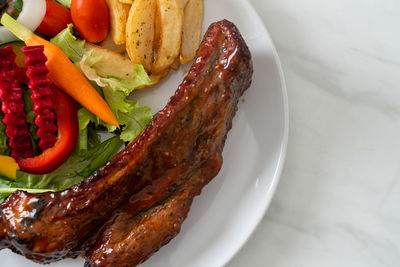 Close-up of food in plate