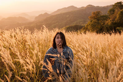 Woman in field