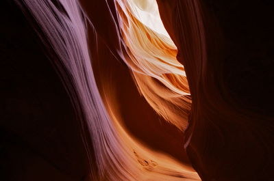 Low angle view of rock formation