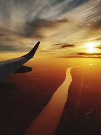 Flying over beautiful landscape 