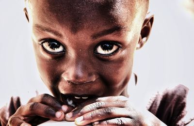 Close-up portrait of boy