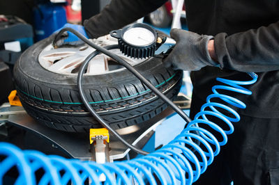 Low angle view of man working