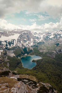 Trnovacko lake and albanian alps taken in june 2022