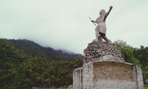 Low angle view of statue