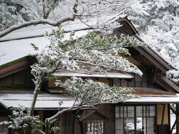 Low angle view of house