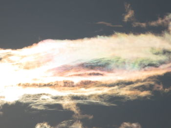 Low angle view of dramatic sky during sunset