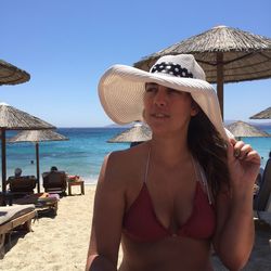 Woman relaxing on beach