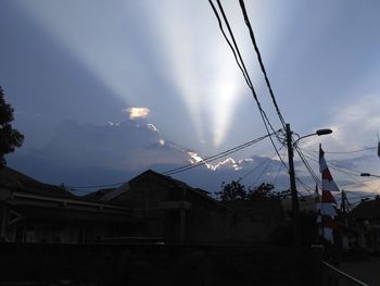 Low angle view of built structure against sky