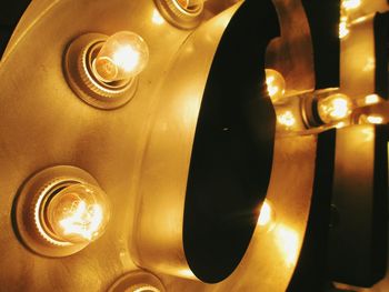 Close-up of illuminated lamp