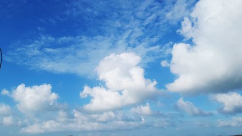 Low angle view of clouds in sky