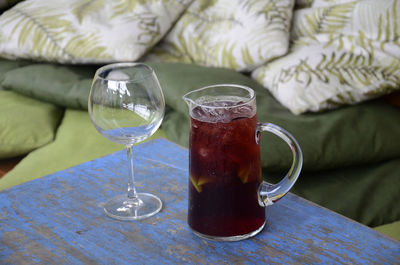 Close-up of drink on table