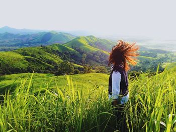 Woman in grass