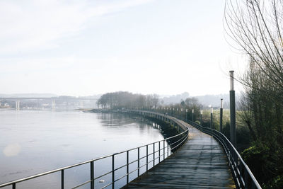 Footbridge over river