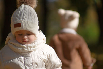 Portrait of cute baby girl