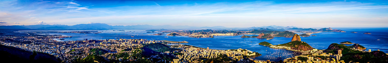 Panoramic view of sea against sky