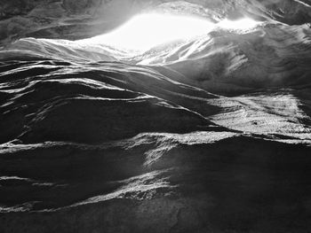 Scenic view of mountains during winter