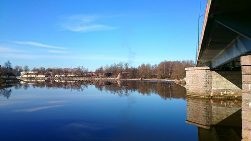 Reflection of buildings in water