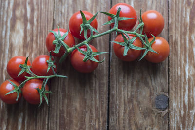 Directly above shot of tomatoes on table