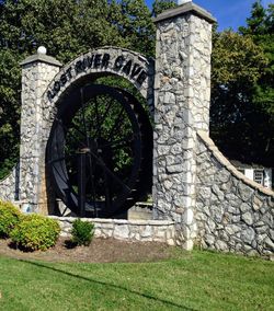 Built structure by trees