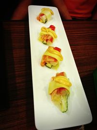 Close-up of served food
