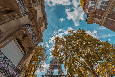 Low angle view of buildings against sky