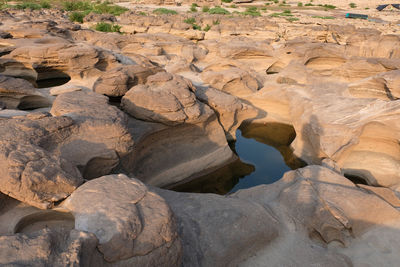 Rock formation in water