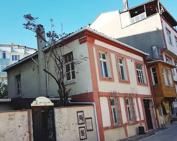 Low angle view of old building against sky