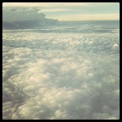 Aerial view of cloudy sky