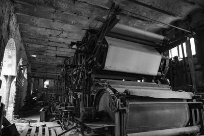 Interior of abandoned factory