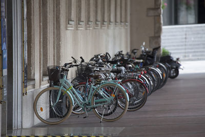 Bicycles on street