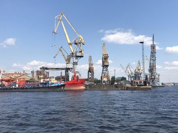 Cranes at commercial dock