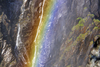 Aerial view of waterfall