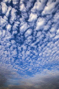 Low angle view of clouds in sky