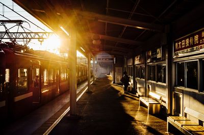 Train at railroad station