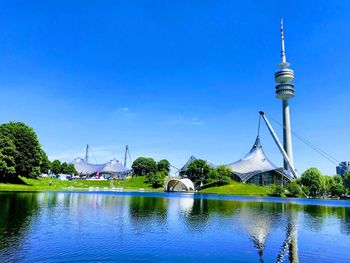 View of building against blue sky