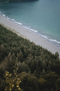 High angle view of beach against sky