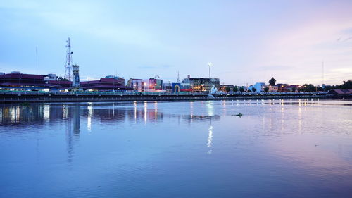 Buildings in city at waterfront