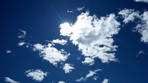 Low angle view of clouds in sky