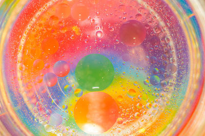 Close-up of bubbles in water