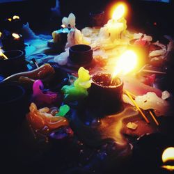 Close-up of candles