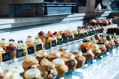 High angle view of food for sale in store