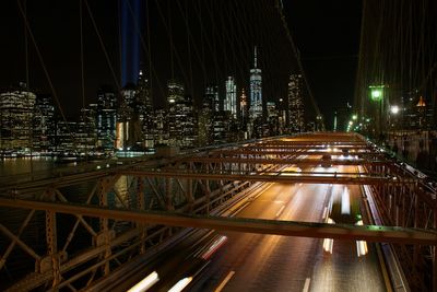 Illuminated city at night