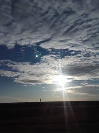 Scenic view of sunlight against sky